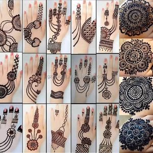 OEM splendido nero Henna pizzo del piede stencil Sexy Body <span class=keywords><strong>Art</strong></span> per le donne tatuaggi temporanei all'ingrosso - Product Image 5