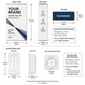 กล่องยาแบบขวดเดียวพิมพ์ลายสำหรับสัตว์เลี้ยงกล่องยาแบบใส - Product Image 4
