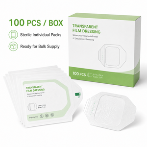 Pansement adhésif médical transparent en PU, stérile, imperméable, désinfectant à l'ozone, pour fixation de canule IV, plâtre jetable pour perfusion - Product Image 1