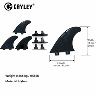 Ensemble de ailerons de planche de surf en plastique détachables, accessoires de remplacement pour planche de surf gonflable, bodyboard, sports nautiques