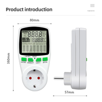 Analisa Biaya Listrik Rumah Tangga Digital kwh dengan Pengatur Waktu, Wattmeter untuk Sistem Listrik, Smart Socket, Meter Energi Daya AC