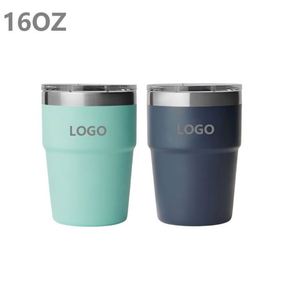 16oz 304 Stainless Steel Vacuum Insulated Car <b>Thermos</b> <b>Cup</b>-Portable Gift <b>Cup</b> for Coffee & Sports Use - Product Image 1