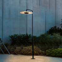 Haute qualité IP65 étanche 5 W LED 3000K lumière de pelouse extérieure lampe antique en acier inoxydable noir pour lumière de jardin