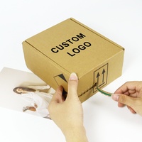 Boîte d'expédition en carton rigide écologique avec logo personnalisé, en matériaux recyclés, fermeture éclair, ouverture adhésive perforée, auto-adhésive