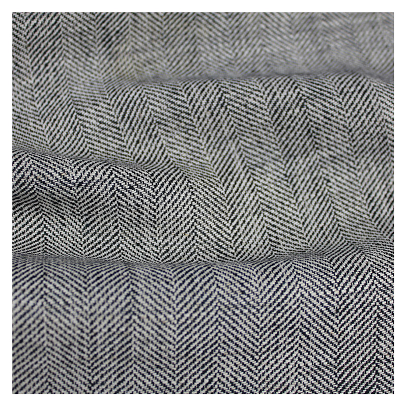 LINEN COTTON HERRINGBONE YARN DYED FABRIC