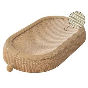 Grattoir pour chat intégré haut de gamme grand format avec lit en sisal durable et résistant aux rayures, sans peluches, style moderne, fournitures pour animaux de compagnie - Product Image 1
