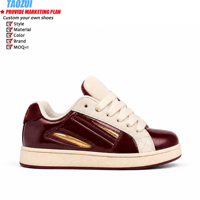 Sneakers pour hommes de créateurs, chaussures personnalisées avec logo, métalliques, épaisses, tendance, décontractées, respirantes, légères, confortables, en cuir véritable