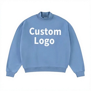 Custom Unisex Heavyweight Crewneck Sweatshirt Oversized Cotton Winter Sports <b>Jumper</b> Blank Applique <b>Pullover</b> Wholesale OEM - Product Image 2