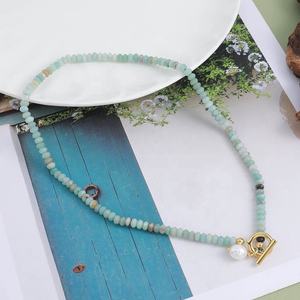 Kalung batu permata hijau buatan tangan kristal penyembuhan, kalung batu akik lumut untuk ulang tahun wanita - Product Image 3