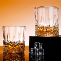 HXGLASS Verre à whisky en cristal réutilisable créatif Style vintage Ins Pinte octogonale en forme de carré Sublimation de bière domestique