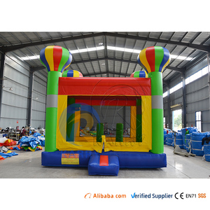 Château gonflable pour enfants en forme de montgolfière arc-en-ciel, château gonflable pour fête, château gonflable extérieur commercial - Product Image 2
