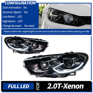 Faros Delanteros LED para <span class=keywords><strong>Volkswagen</strong></span> <span class=keywords><strong>Scirocco</strong></span> 2009-2015, Conjunto de Faros de Alta Gama Estilo <span class=keywords><strong>R</strong></span> con Lente de Proyector y Luces DRL - Product Image 3