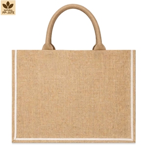 Sac en jute Di-or, sac de shopping écologique en jute naturel avec poignées robustes, sacs d'épicerie réutilisables pour tous les jours - Product Image 3