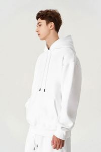 Sweat à capuche pour homme grande taille, imprimé, 100% coton, molleton bouclette, coupe ample, épaules tombantes, marque privée - Product Image 4