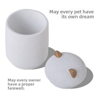 Urne funéraire pour chats et chiens, faite à la main, en ciment respectueux de l'environnement, pot commémoratif pour le stockage des cendres d'animaux de compagnie, couleurs blanc/noir/gris