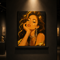 Peinture à l'huile sur toile décorative à faire soi-même par numéros avec cadre en bois, coffret cadeau, motif femme nue sexy, décoration moderne pour la maison