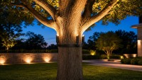 LED-Baumring-Landschaftsstrahler für den Außenbereich, Baummontierter Garten-Uplight aus Aluminiumdruckguss mit einstellbarem Abstrahlwinkel