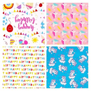 Custom Unicorn Birthday Theme Recyclable Double-Sided Coated Art <b>Paper</b> <b>Roll</b> 100GSM for Digital Printing Gift & Craft Use - Product Image 5