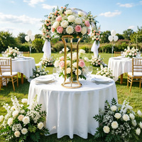 Panneaux directionnels en métal en forme de corne pour mariage, supports de fleurs, vases pour hôtels et restaurants, accessoires de présentation