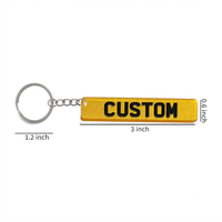 Porte-clés personnalisé en acrylique avec plaque d'immatriculation britannique miniature, fabrication gratuite, design personnalisé