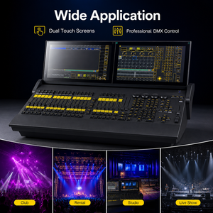Console <span class=keywords><strong>de</strong></span> contrôle d'éclairage DMX à double écran tactile <span class=keywords><strong>de</strong></span> 15,6 pouces avec 6 sorties DMX <span class=keywords><strong>pour</strong></span> les concerts, les théâtres, les événements sur scène - Product Image 6