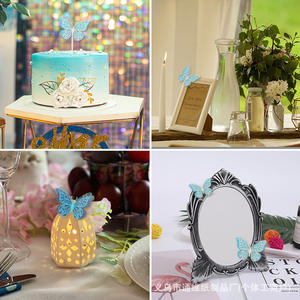 Pegatina de pared de mariposa hueca de doble capa 3D de nueva moda de gama alta para fiestas festivas - Product Image 3