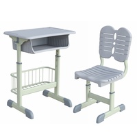 Bureau d'étude réglable pour étudiants avec cadre en acier, tiroir de sécurité, certifié ISO, bureau et chaise d'école, mobilier scolaire moderne
