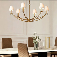 Lustre de plafond, éclairage décoratif pour la maison, lustres en cristal modernes, lampe de style américain, éclairage de luxe pour villa
