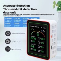 Tuya Wifi Smart HOCO TVOC PM2.5 PM10 CO oxyde de carbone CO2 AQI formaldéhyde capteur de qualité de l'air détecteur moniteur avec écran LCD