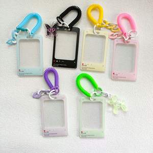 Étui pour carte transparent en acrylique cristal mignon, étiquette de bagage rigide anti-perte, personnalisable, couleur personnalisable, pour cartes Polaroid - Product Image 2