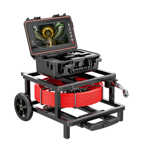 Caméra d'inspection de canalisation vidéo avec écran IPS 9 pouces, <span class=keywords><strong>endoscope</strong></span> de pipeline étanche IP68 <span class=keywords><strong>50M</strong></span>, auto-nivelant 1080P - Product Image 1