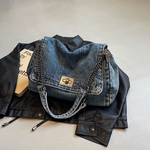 Borsa a <span class=keywords><strong>tracolla</strong></span> in Denim Unisex di grande capacità nuova a spalla singola Casual <span class=keywords><strong>portafoglio</strong></span> da viaggio per coppie borsa a <span class=keywords><strong>tracolla</strong></span> da <span class=keywords><strong>donna</strong></span> - Product Image 3