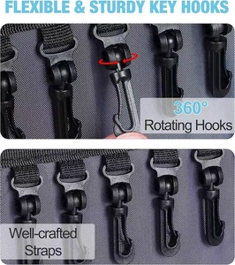 Étanche ignifuge 54 porte-clés grand Portable fermeture éclair pour <span class=keywords><strong>maison</strong></span> bureau poignée bandoulière inclus clé organisateur étui <span class=keywords><strong>sac</strong></span> - Product Image 6