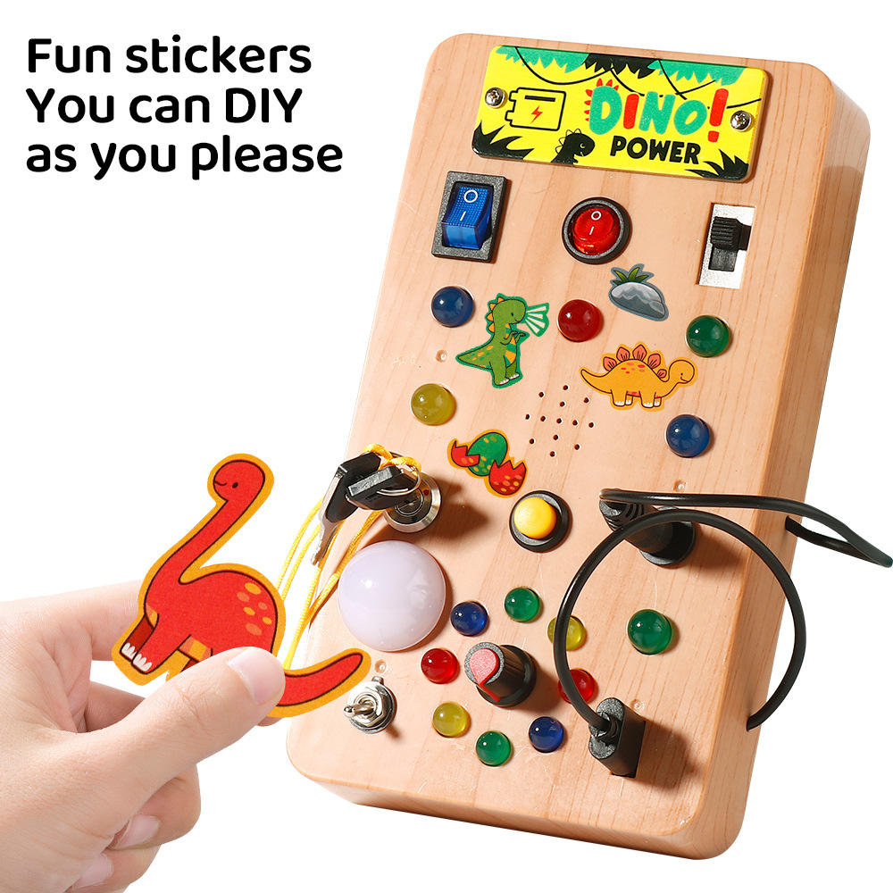 Autism Sensory Travel Learning Activities LED Lights Busy Board