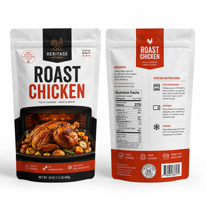 Bolsas <span class=keywords><strong>de</strong></span> Plástico con Cierre para Comida para Llevar, Aptas para Microondas, Impresas Personalizadas, para Pollo Asado en Rostizador - Product Image 3