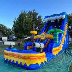 Tobogán Acuático Inflable de 19 pies, Mundo Submarino <span class=keywords><strong>Rosa</strong></span> y Morado, para Niños - Product Image 4