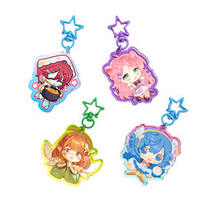Custom Irregular Digital Printed Acrylic Keychain | Double-Sided Anime Clear Charm | Waterproof Lightweight OEM ODM