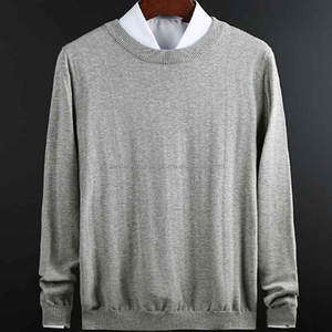 Chemise en tricot à col rond solide pour hommes tricots décontractés à manches longues Slim Fit Cardigan Jersey <span class=keywords><strong>pull</strong></span> tricoté - Product Image 1