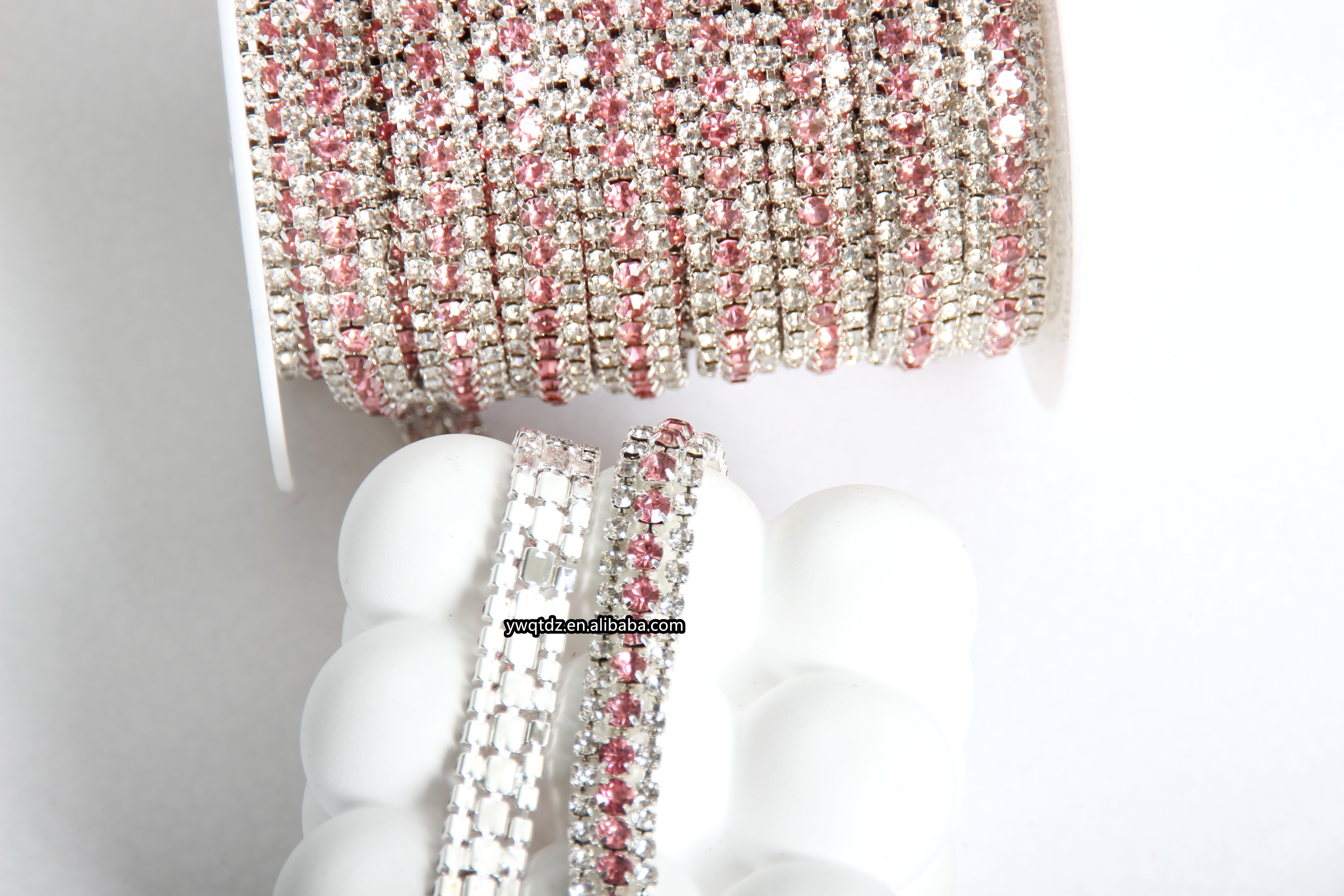 Blanc argenté + Rose