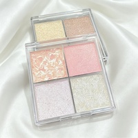 Palette d'ombres à paupières minérales hautement pigmentées, cruelty-free, waterproof, finition satinée, métallique, scintillante, lumineuse, multicolores, 10g, légère