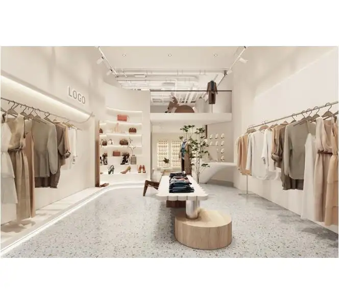 फैक्टरी कस्टम विंटेज डिजाइन खुदरा कपड़े की दुकान फिटिंग प्रदर्शन परिधान दुकान प्रदर्शन रैक