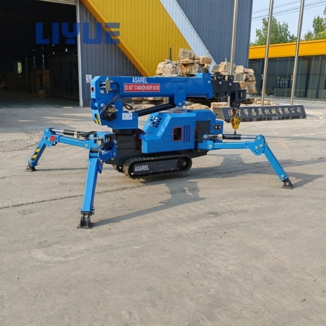 Hot Hydraulic Arm Mini Hybrid 3 Ton Spider Crane Provide Color Customization Service