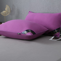 Oreiller de Luxe Hilton Memory pour Hôtel, Matelassé Double Ligne Motif Uni avec Sac pour Sieste et Sommeil