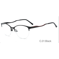 J31033 Haoya Monture de Lunettes Optiques Classiques Demi-Cerclées pour Femmes – Vente en Gros Fabricant
