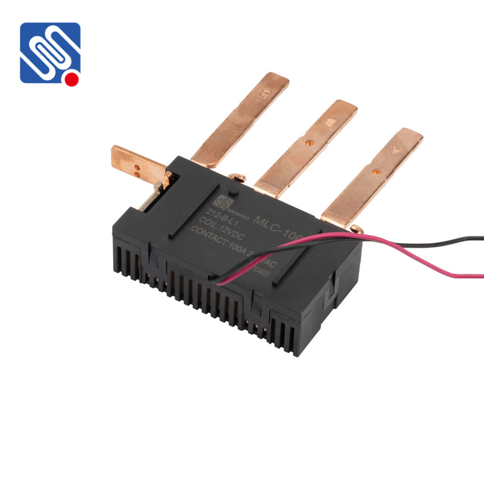 Meishuo MLC-100-212-B-L1 High Power 12V 100A 250VAC NC Miniature Size Sealed Magnetic Latching Electromagnetic Relay