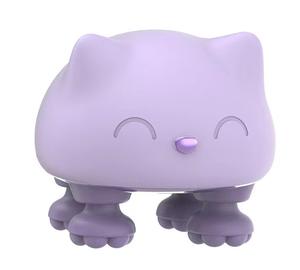 Venta caliente de mano y masajeador de cabeza impermeable 360 grados puntas giratorias Mini piel Linda relajación forma de gato masajeador de mascotas - Product Image 1