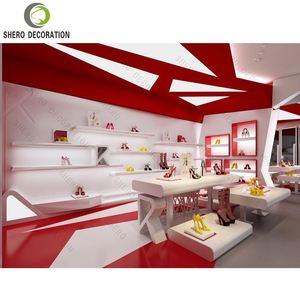 Soportes de exhibición de tienda de zapatos de lujo Vitrina de exhibición de zapatos de alta calidad con bolsas personalizadas Diseño de interiores de tienda de zapatos - Product Image 2