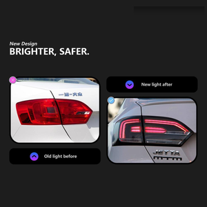 ไฟท้าย LED AURON ABS สำหรับ VW Jetta แบบใส รุ่นใหม่ อัพเกรด DRL 6000K 6000 ลูเมนส์ 36W 12V แบบเสียบใช้งานได้ทันที ปี 2012-2014 - Product Image 4