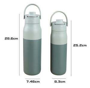 Thép không gỉ gấp rơm cốc mang cốc bảo quản lạnh ngoại hình cao cấp nam và nữ xách tay 680ml - Product Image 5