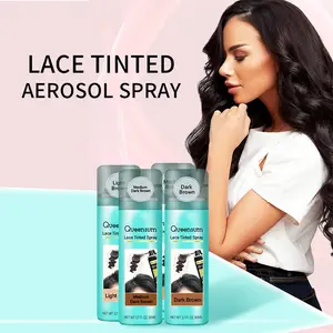 Melhor Lace Tint Spray Hairpiece Coloring Não-tóxico Inodoro Pó Lace Bond Aerossol Tinted Cobertura Perfeita Lace Glue Dye Spray